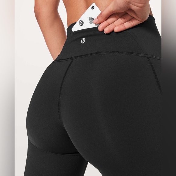 Lululemon Seek the Heat Hi-Rise Mesh 28" Full Length Tight Black Size 2 Yoga - Picture 4 of 10